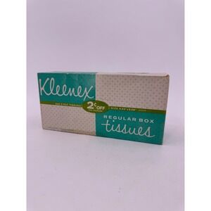 Vintage Kleenex Tissues‎ Pure White 1938 SIZE 9.33" x 8.58 2 ply *Sealed* Box